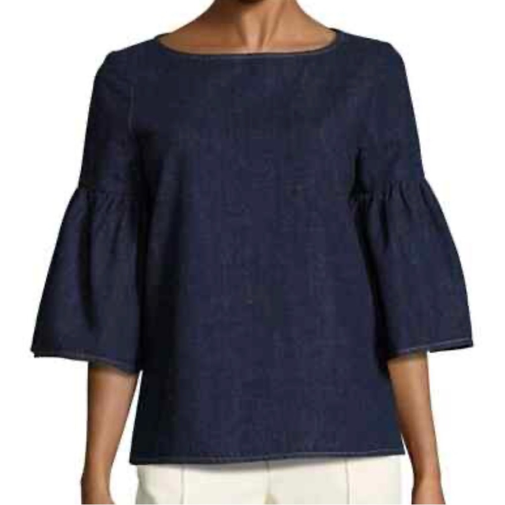Suno Women's Black Bell Sleeve Blouse Size 4